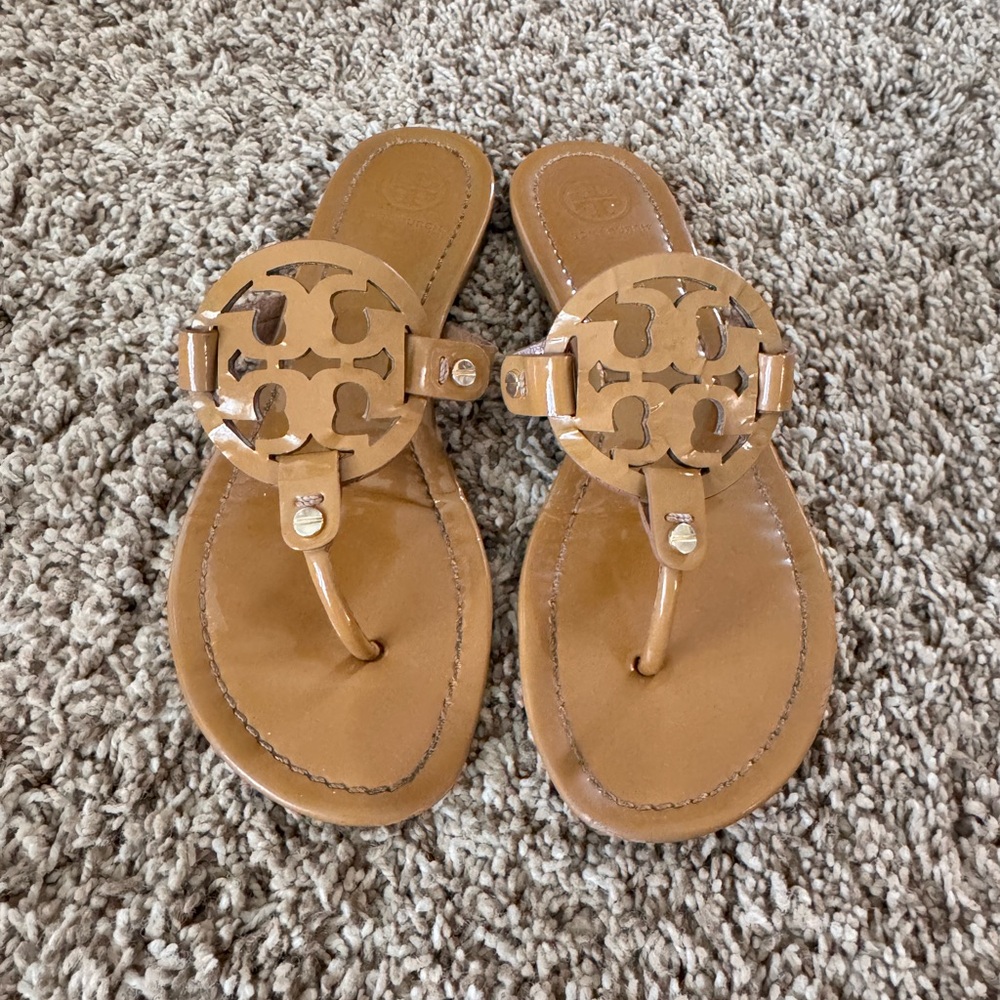 Tory Burch Tan Miller Sandals - Picture 2 of 7